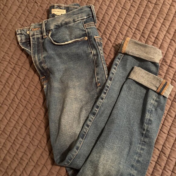 GOOD AMERICAN Always Fits Good Waist Skinny Jeans - 00-4 Indigo - Picture 2 of 6